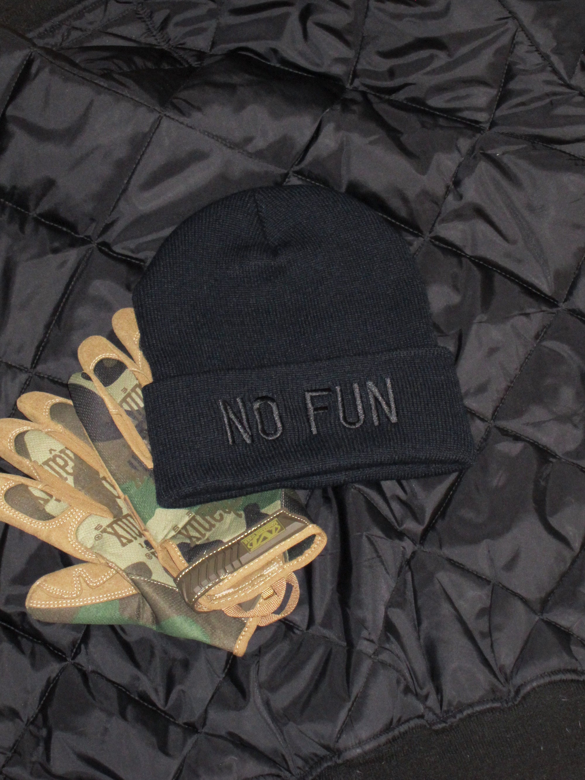 "No Fun®" Embroidered Beanie