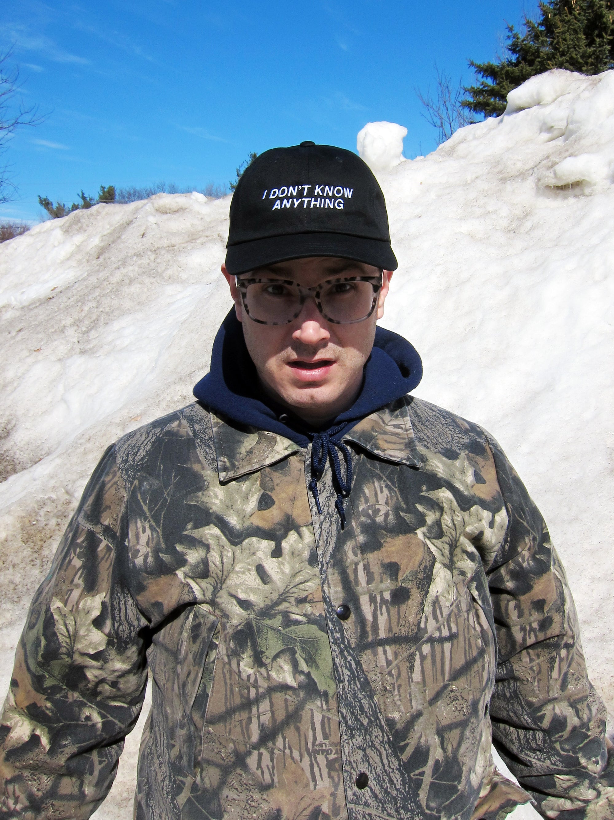 "I Don't Know Anything" Embroidered Hat