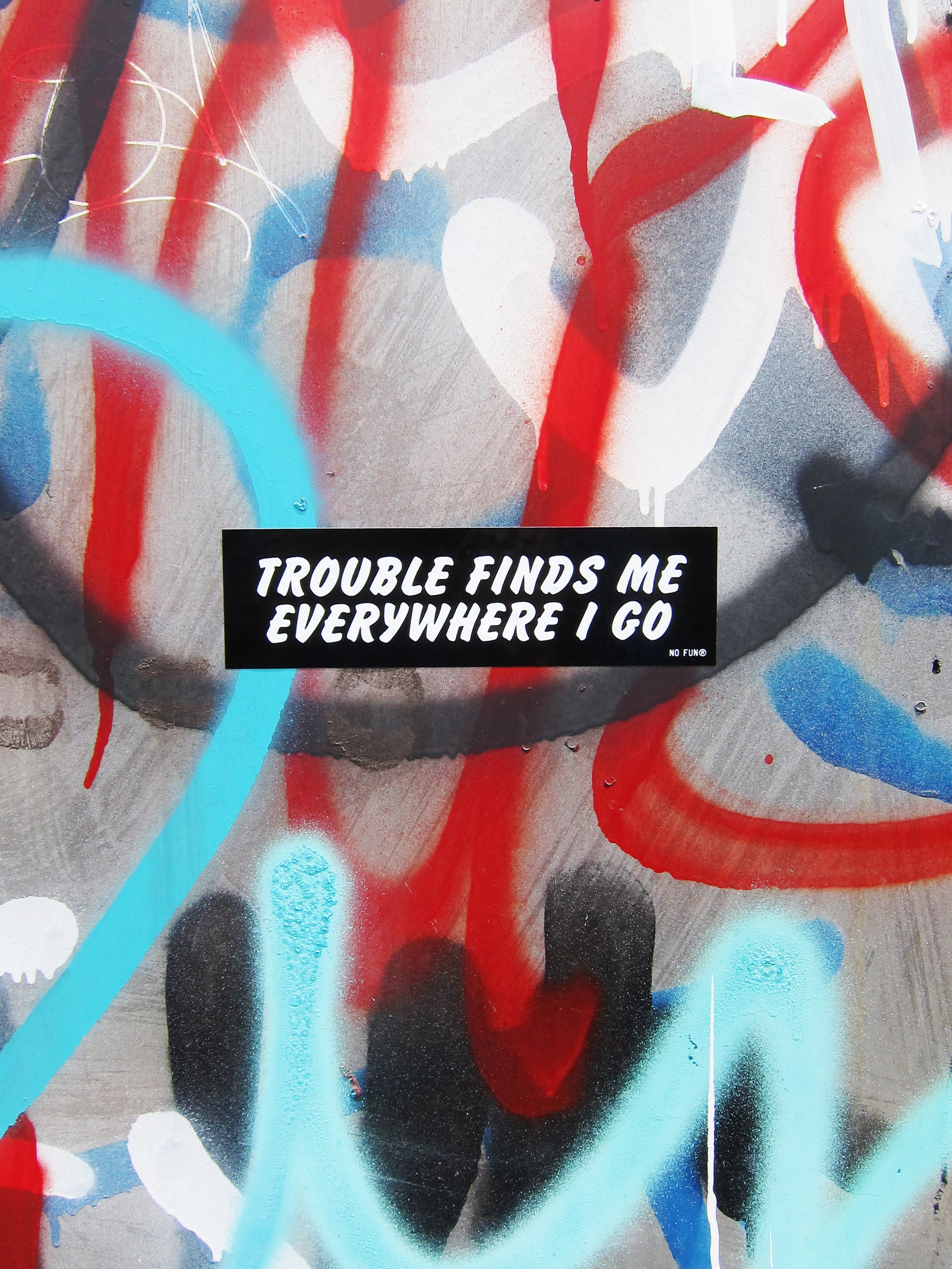 "Trouble Finds Me..." Bumper Sticker
