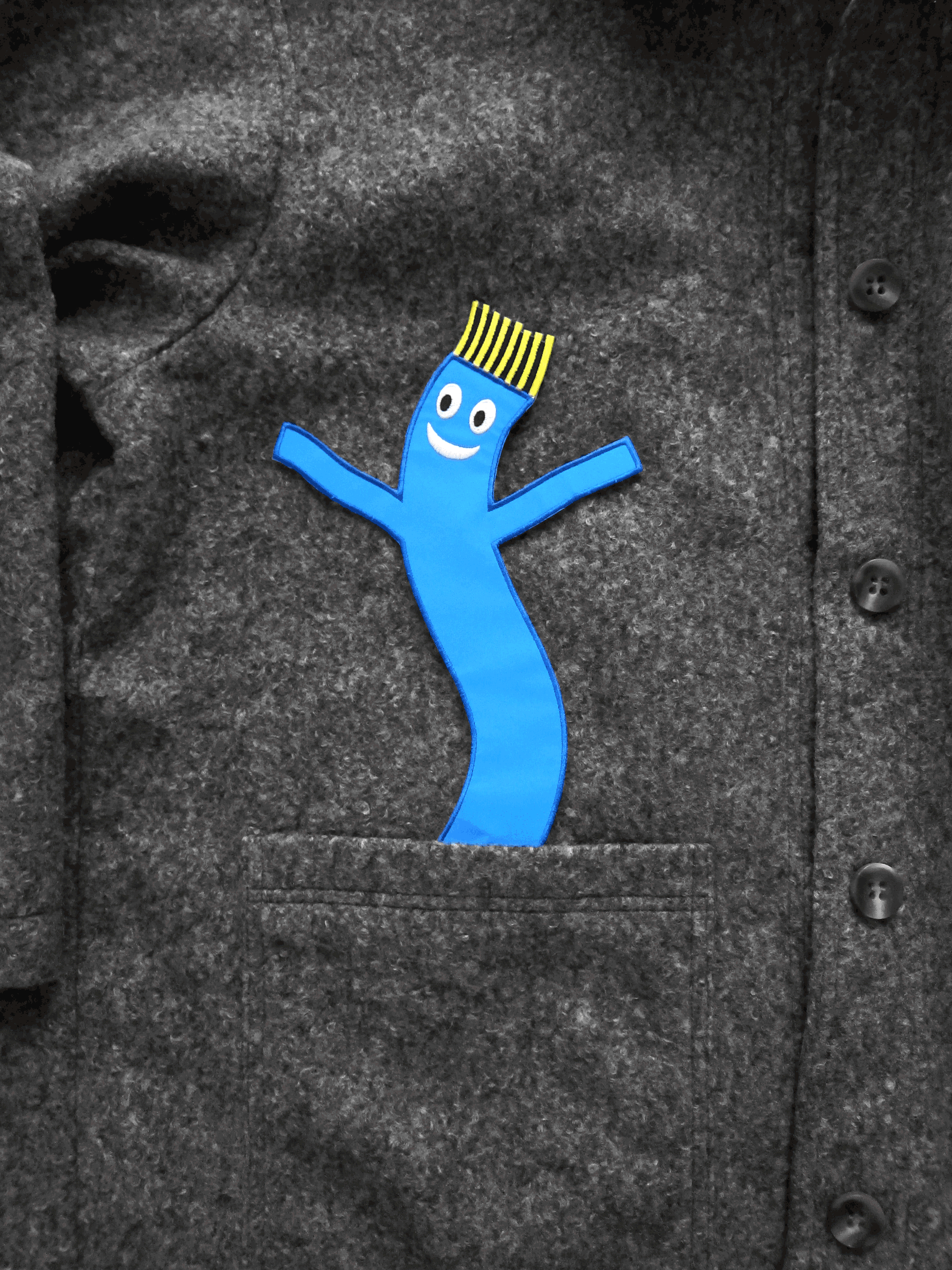 XL Size "Wacky Wavy" Back Patch - 3M Reflective