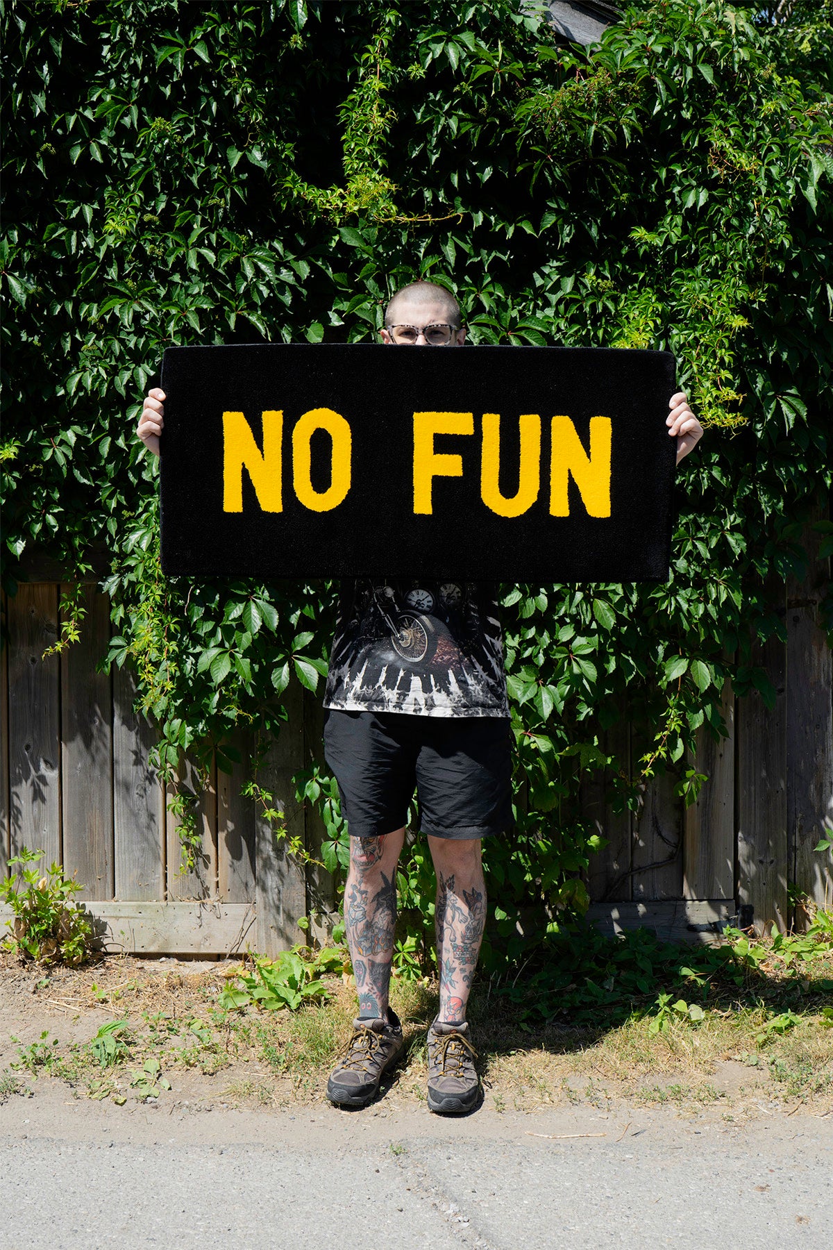 "No Fun®" Handmade Rug