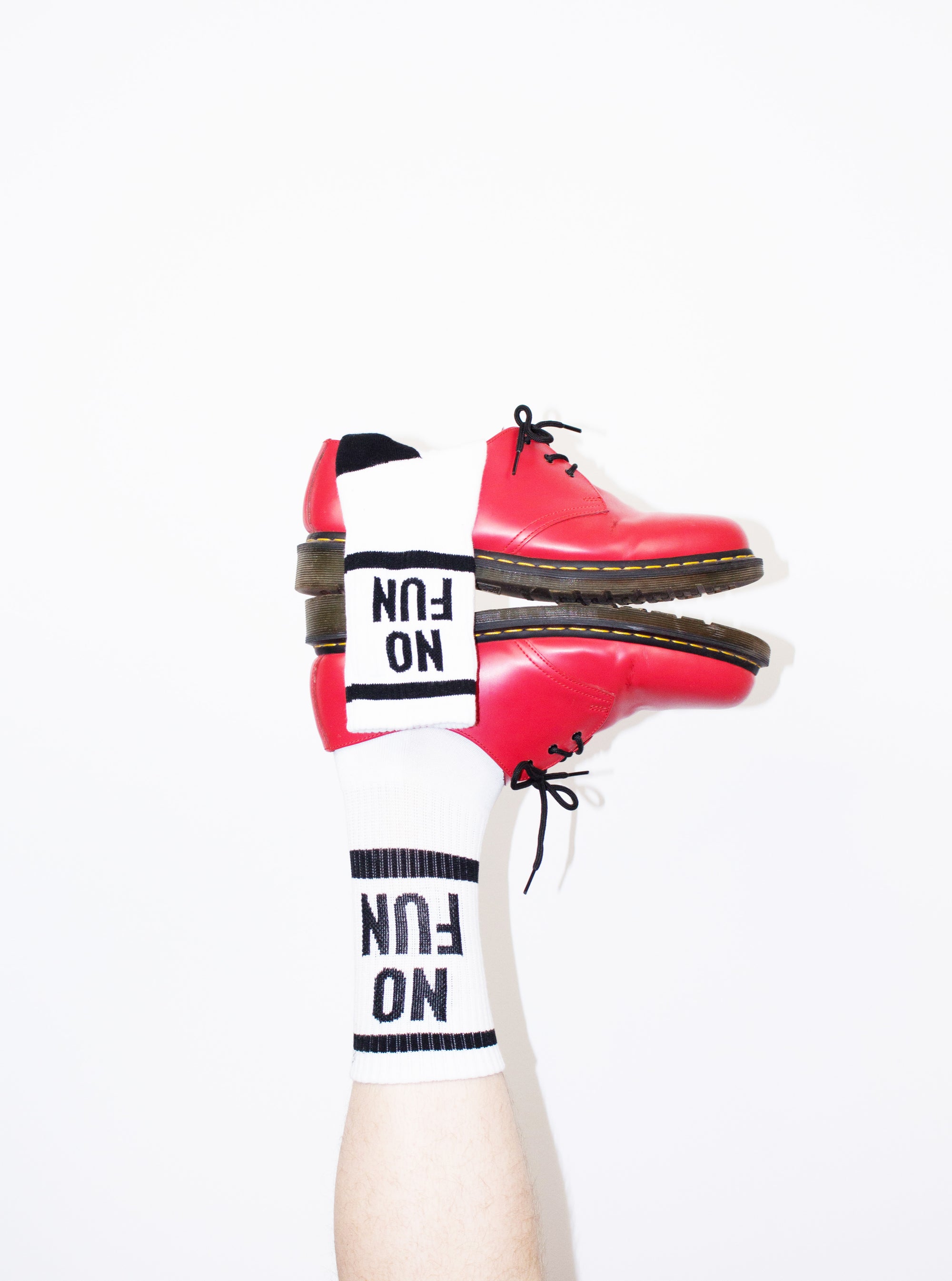 "No Fun®" Socks - White