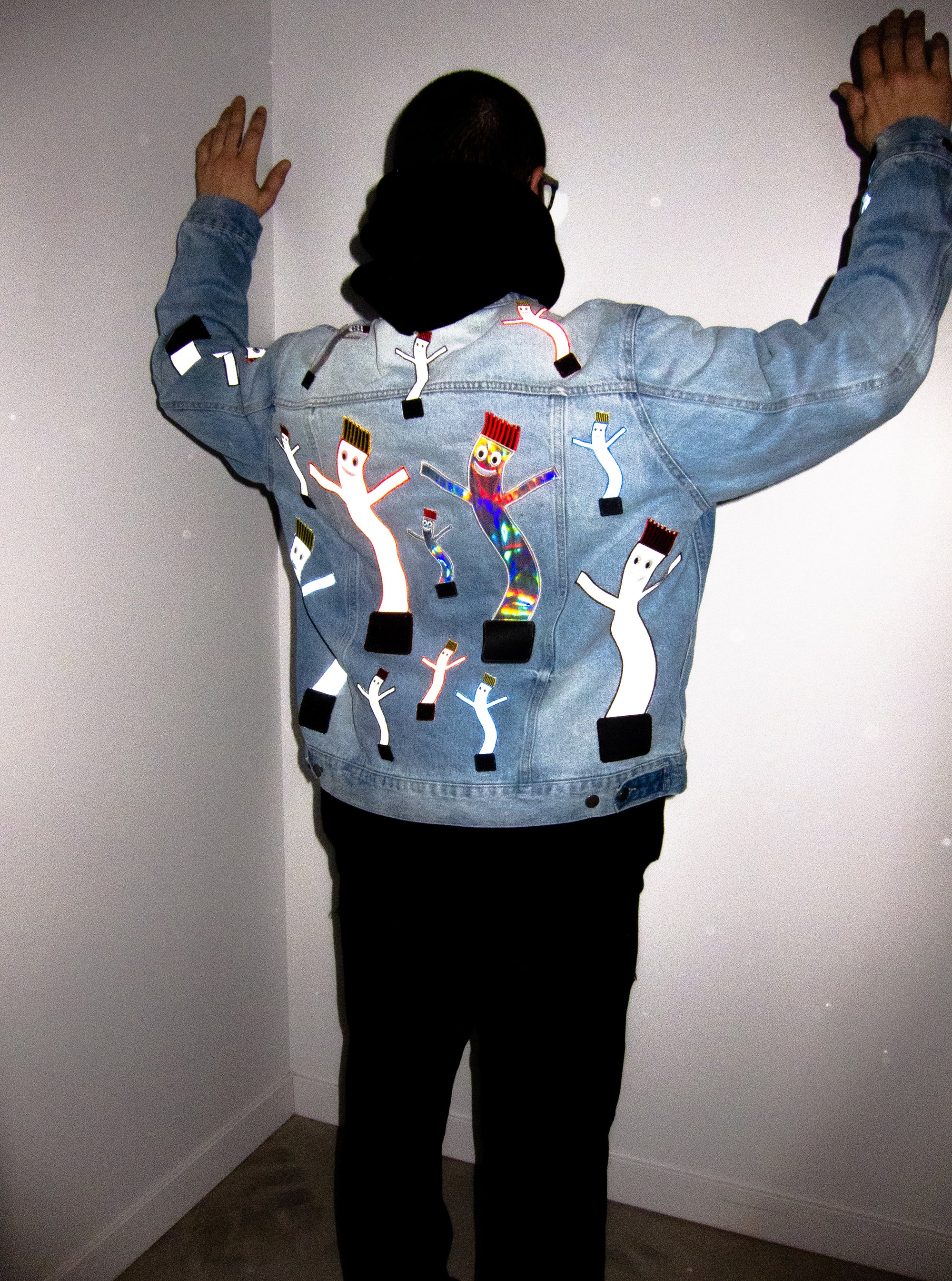 XL Size "Wacky Wavy" Back Patch - 3M Reflective