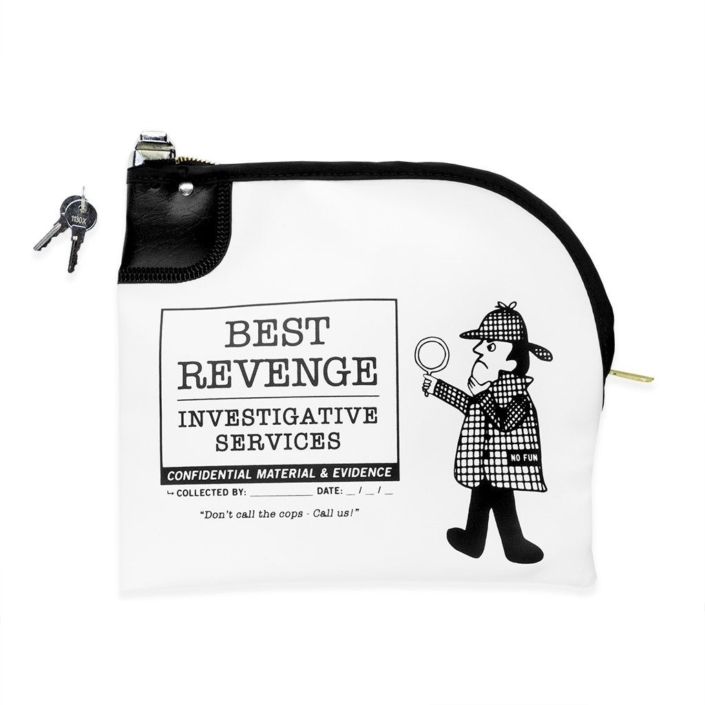 "Best Revenge" Locking Evidence Bag by No Fun Press