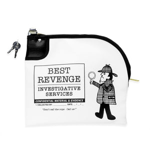 "Best Revenge" Locking Evidence Bag by No Fun Press