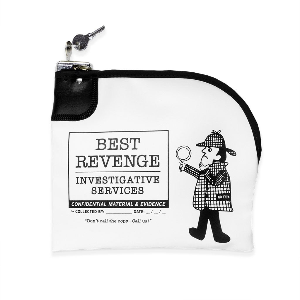"Best Revenge" Locking Evidence Bag by No Fun Press