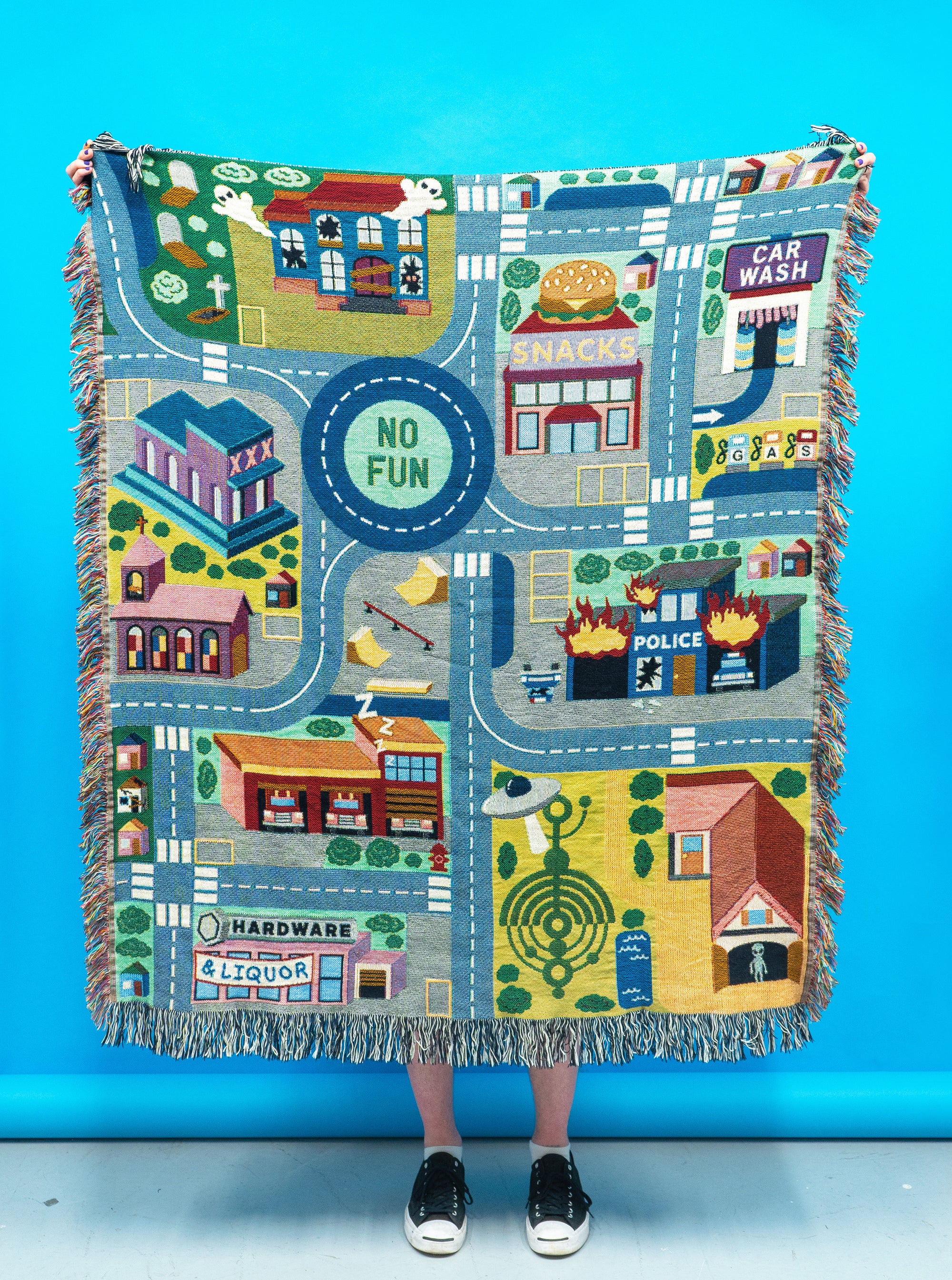 "City" Woven Blanket