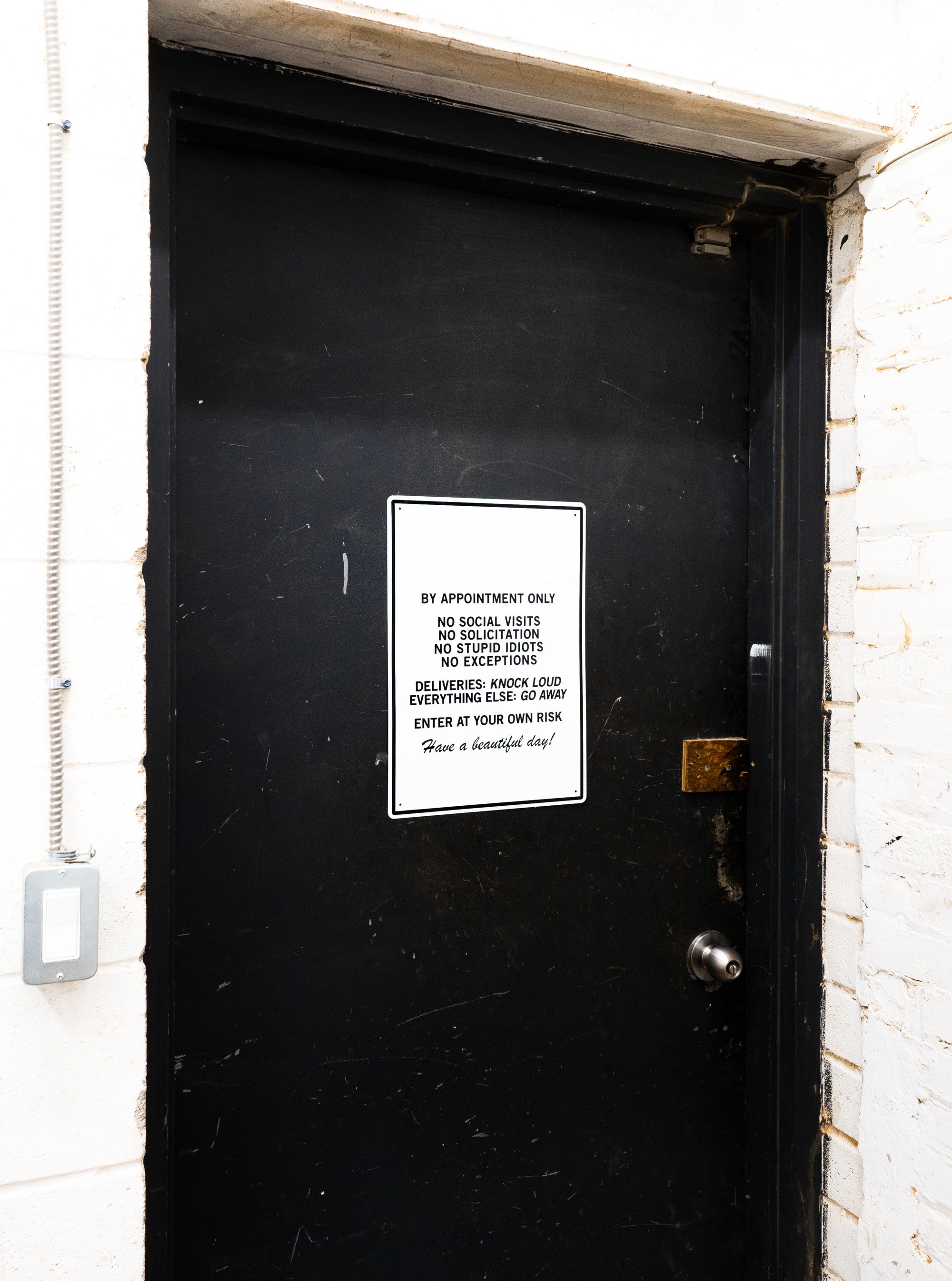 "Studio Rules" Metal Sign